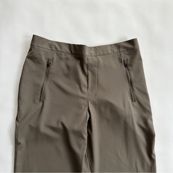 Garnet Hill Recycled Commuter Trousers Athleisure Pants in Dark Olive M - Picture 3 of 8